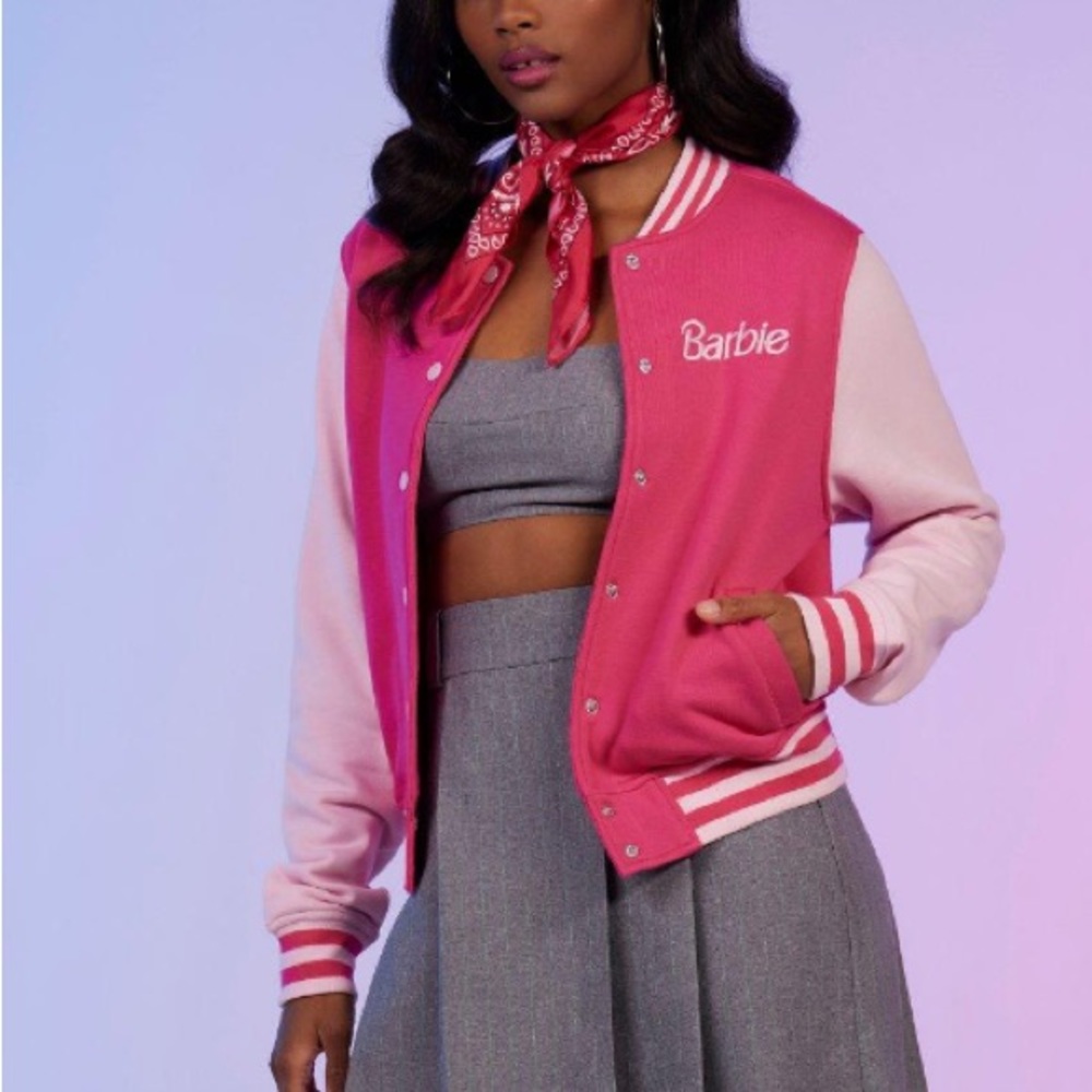 Barbie Embroidered Varsity Jacket Costume Halloween Cosplay
